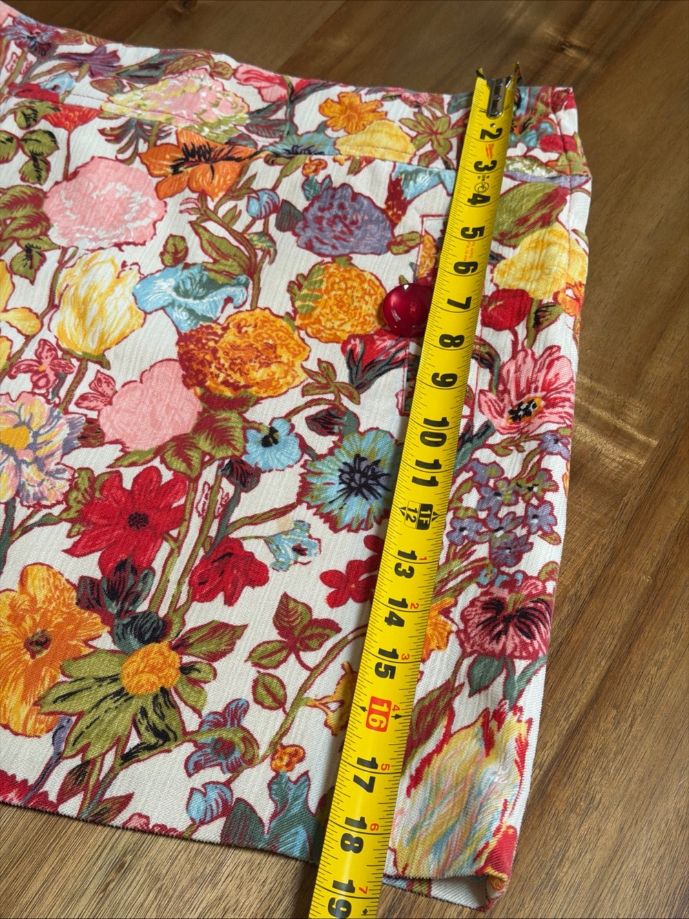 Anthropologie Elevenses Floral Velvet Skirt Size 6 Boho - Picture 5 of 7